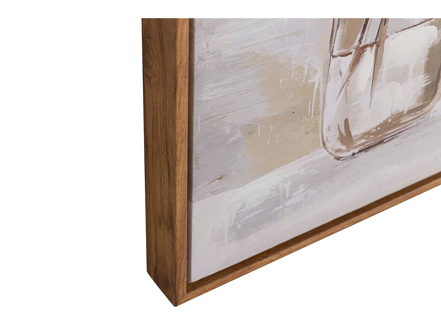 Set 2 Cuadros Flores Pintado A Mano 60x4x60 Cm