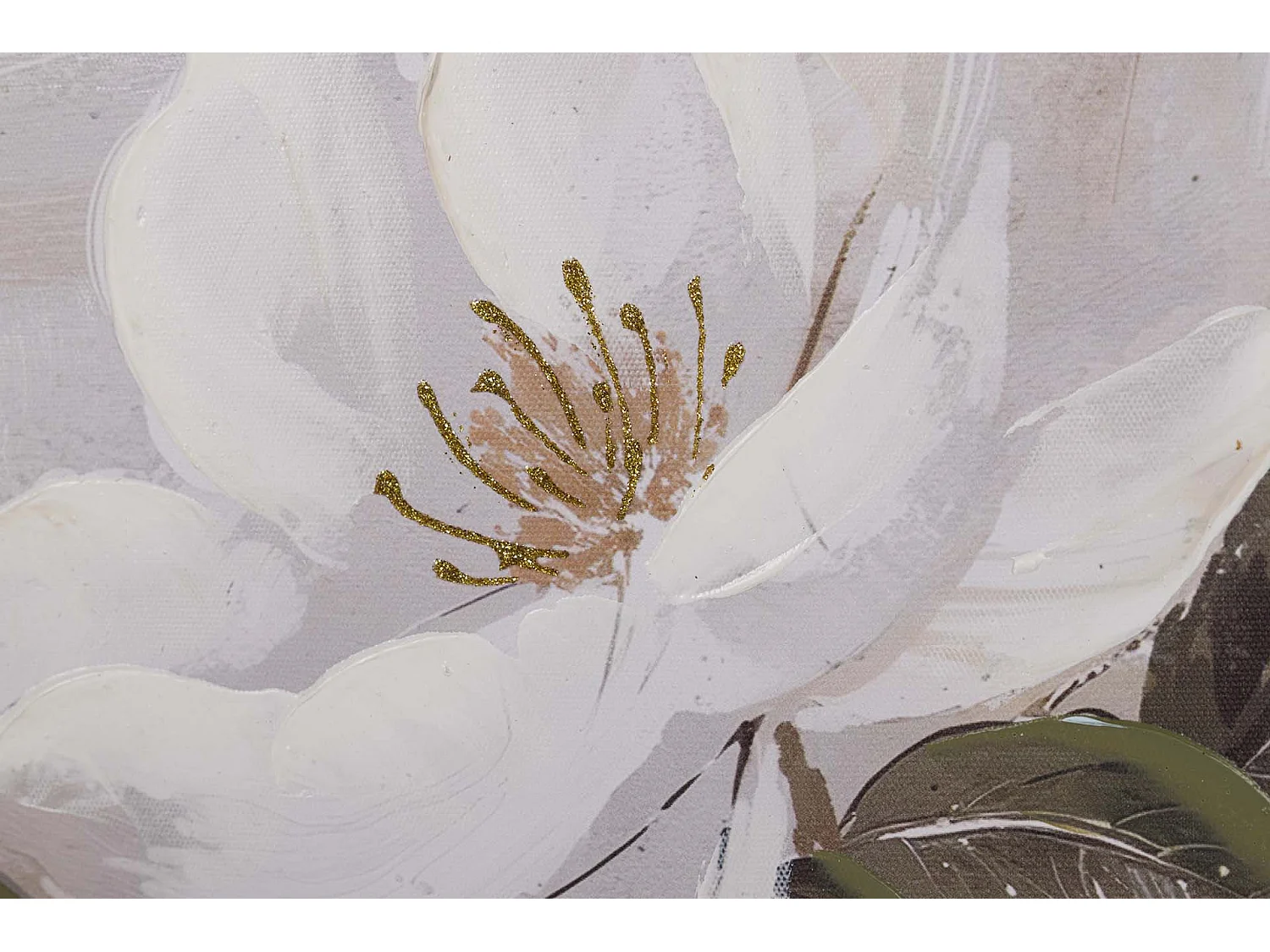 Set 2 Cuadros Flores Pintado A Mano 60x4x60 Cm