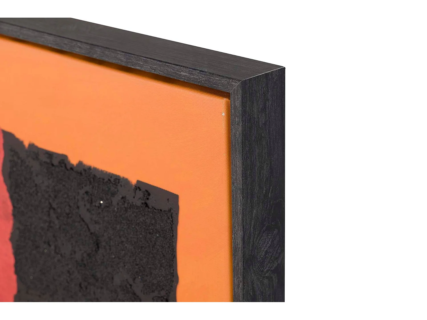 Cuadro Abstracto Relieve Con Marco Negro 63x4x93 Cm