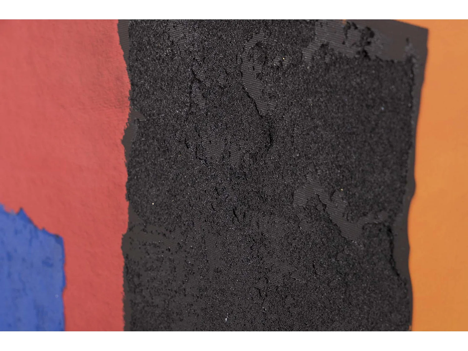 Cuadro Abstracto Relieve Con Marco Negro 63x4x93 Cm