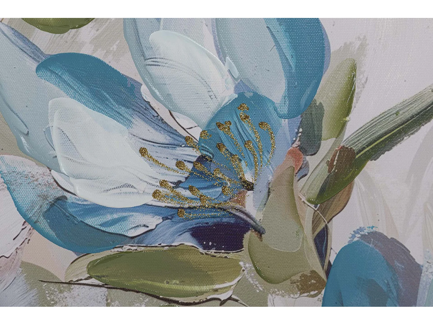 Set 2 Cuadros Flores 80% Pintado A Mano 60x4x60 Cm