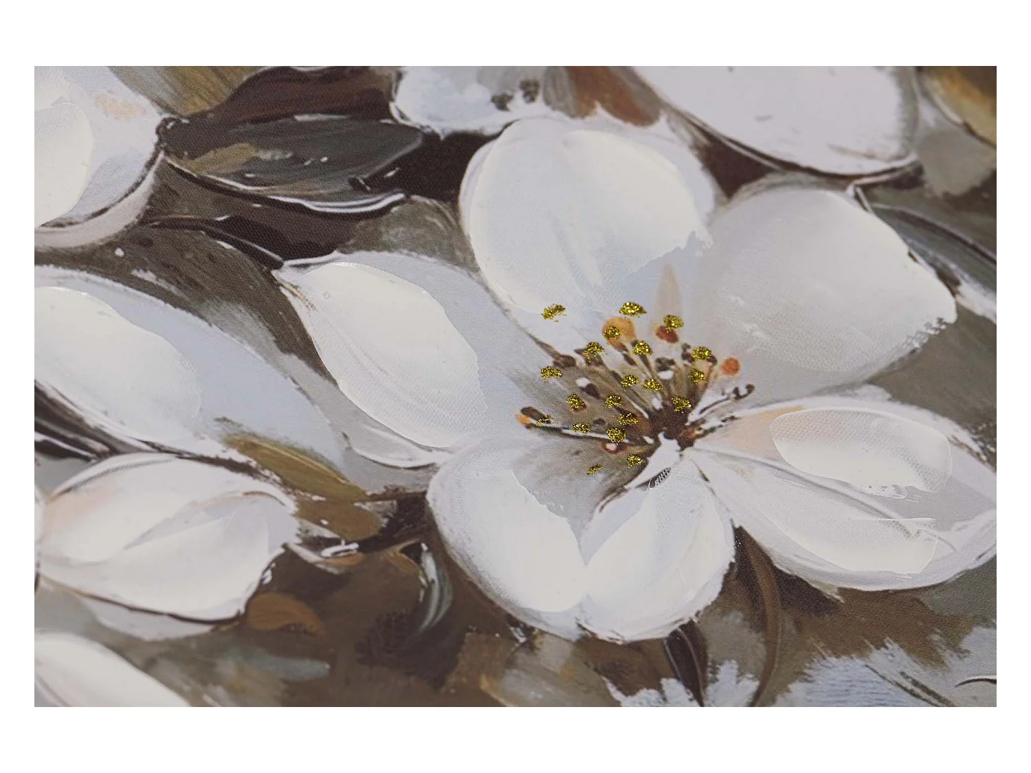 Set 2 Lienzos Flores 40% Pintado A Mano 60x3x60 Cm