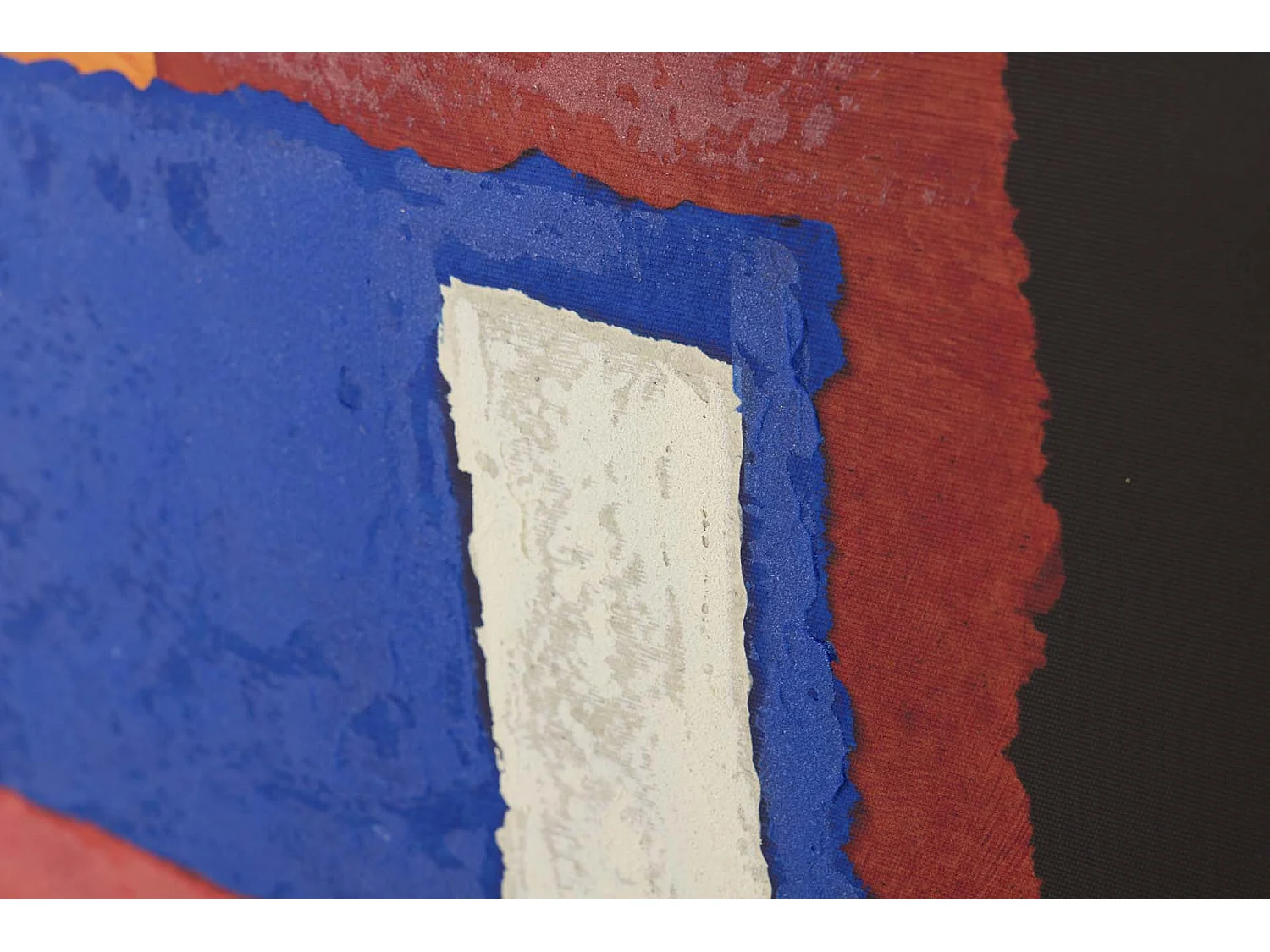 Cuadro Abstracto Relieve Con Marco Negro 63x4x93 Cm