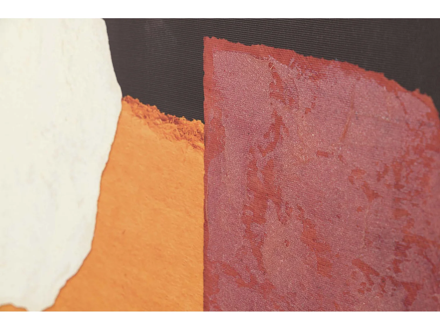 Cuadro Abstracto Relieve Con Marco Negro 63x4x93 Cm