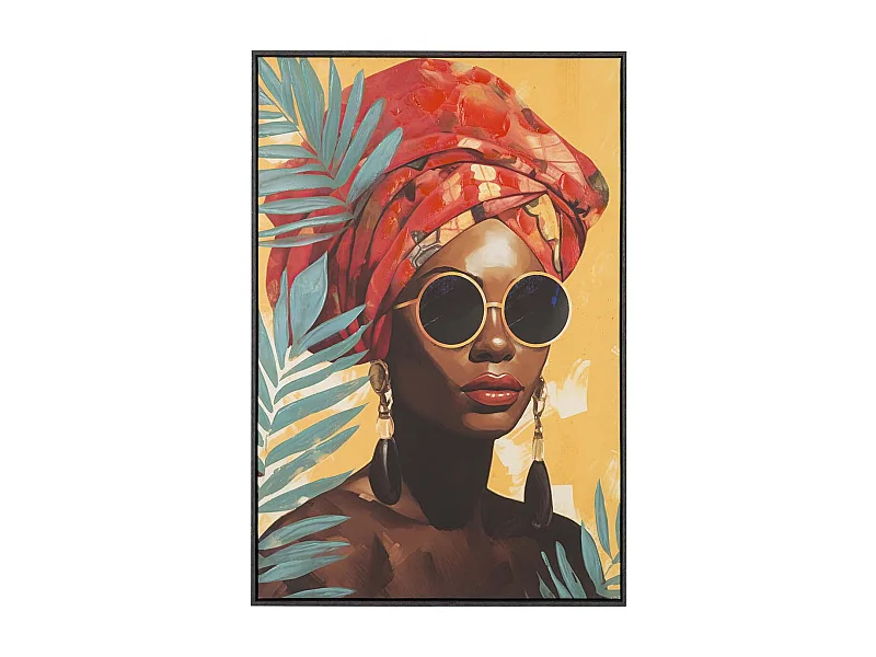 Cuadro Mujer Marco 30% Pintado A Mano 83x4x123 Cm