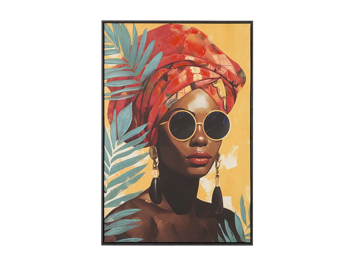 Cuadro Mujer Marco 30% Pintado A Mano 83x4x123 Cm