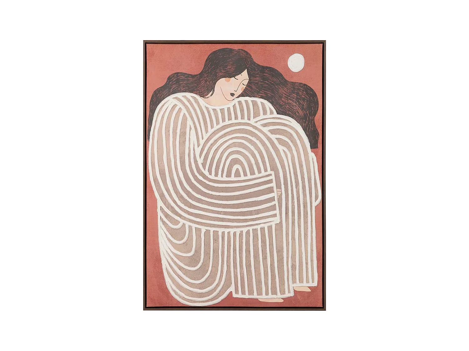 Cuadro Mujer Marco 50% Pintado Mano 83x4x123cm