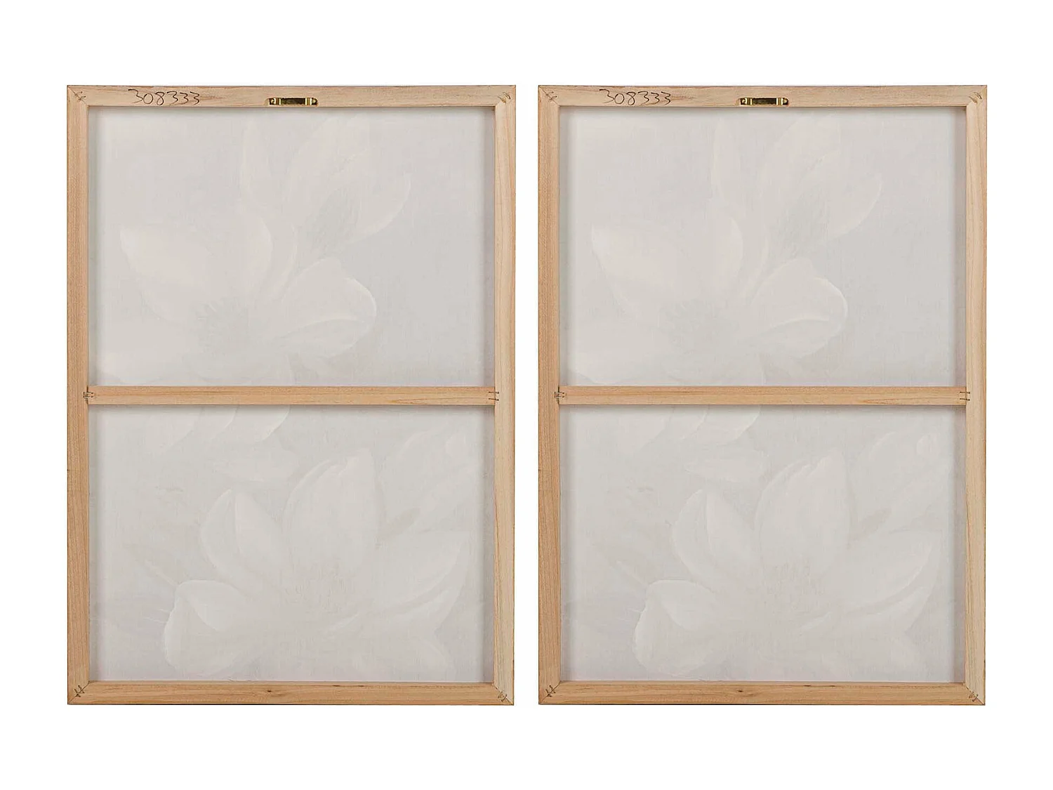 Set 2 Lienzos Flores 40% Pintado A Mano 50x3x70 Cm