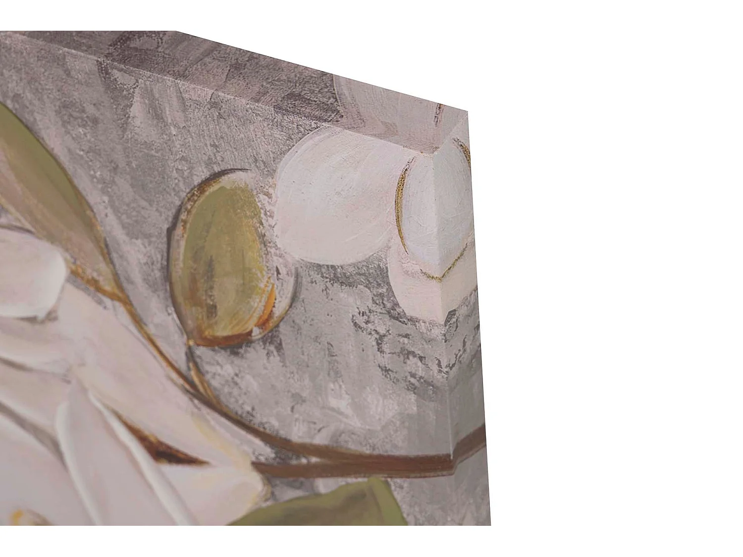 Set 2 Lienzos Flores 40% Pintado A Mano 60x3x60 Cm