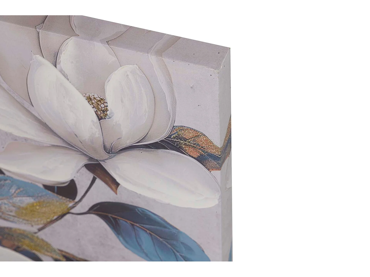 Set 2 Lienzos Flores 40% Pintado A Mano 60x3x60 Cm