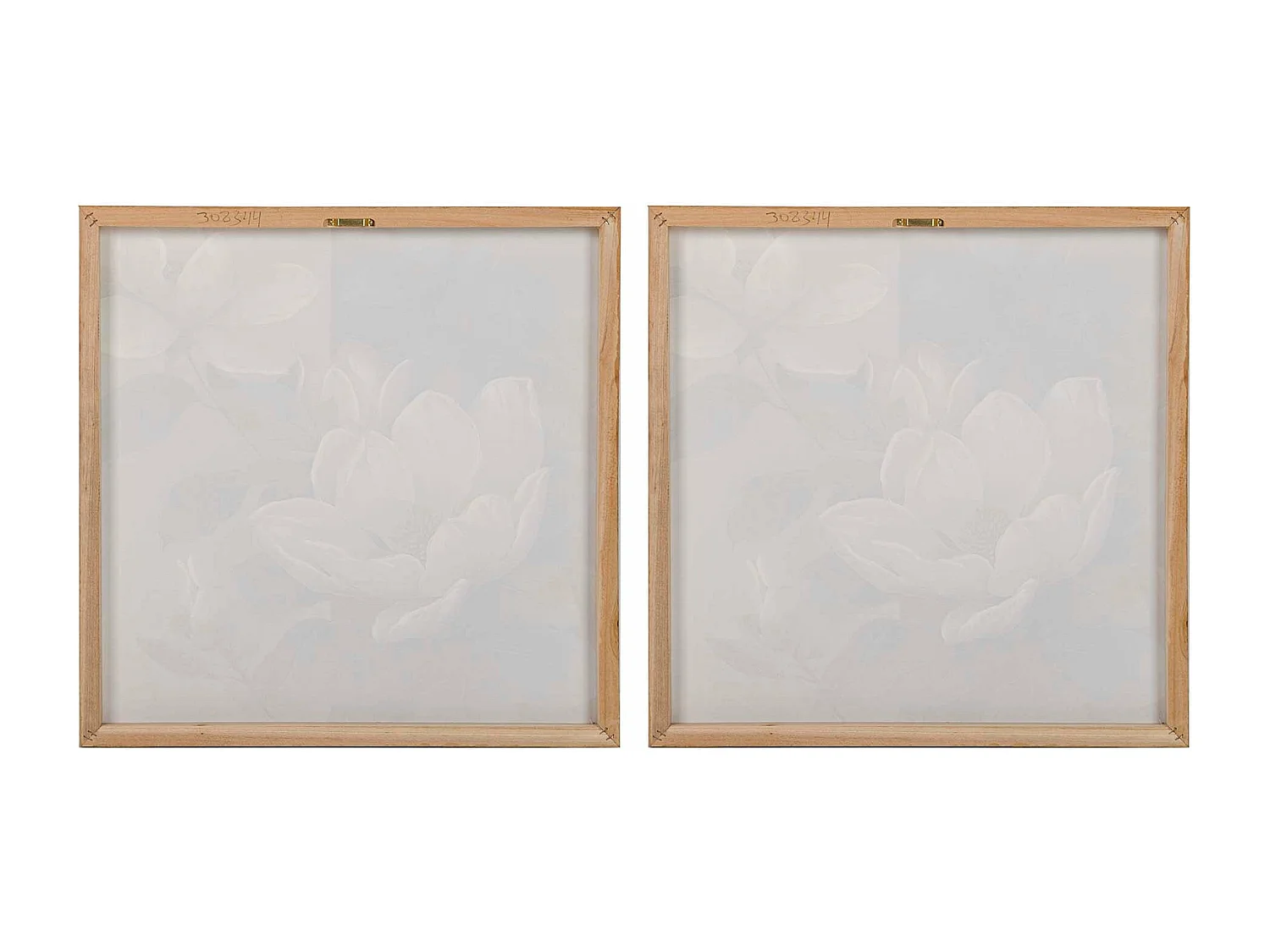 Set 2 Lienzos Flores 40% Pintado A Mano 60x3x60 Cm