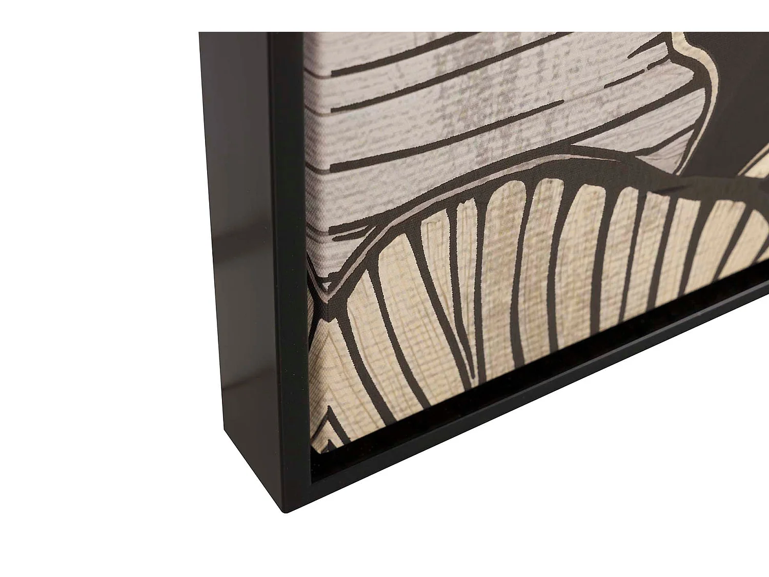 Cuadro Hojas Foam Con Marco Negro 83x4x123 Cm