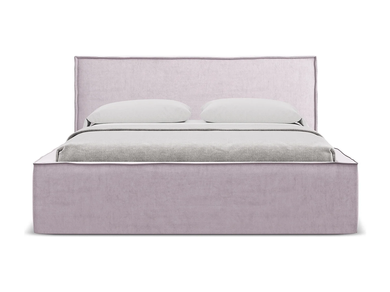 Bed met opbergruimte 180 x 228 - velours - lavendel - ANANI