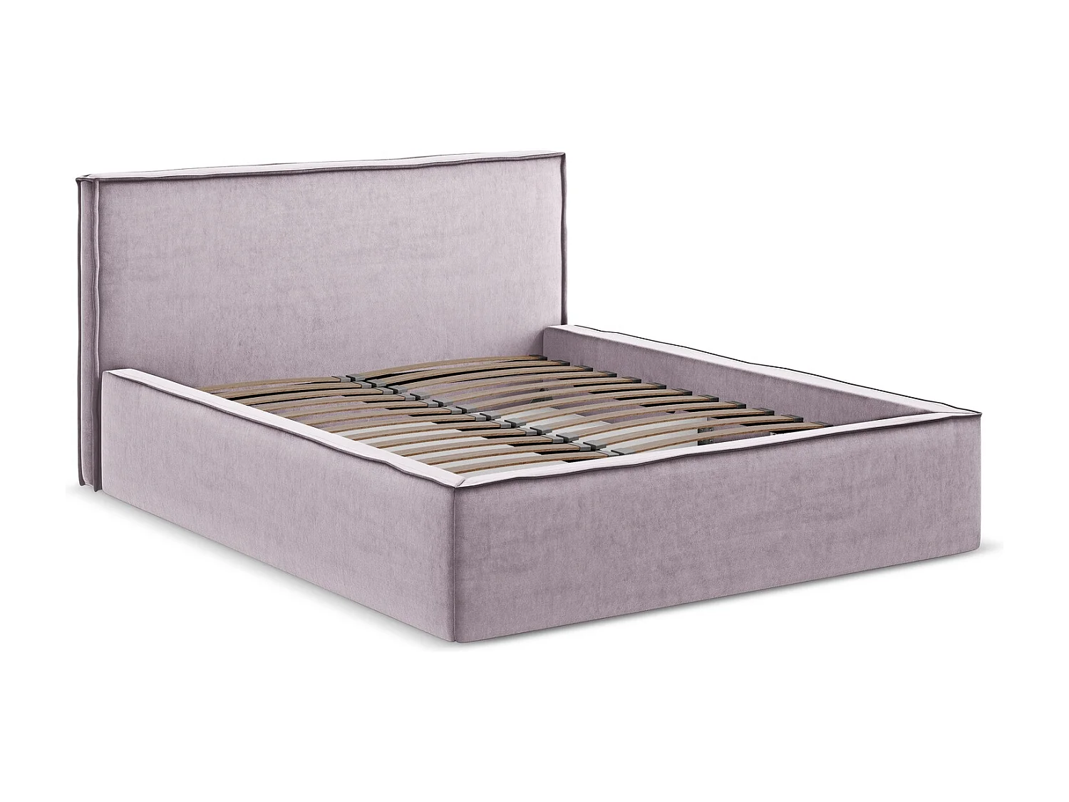 Bed met opbergruimte 180 x 228 - velours - lavendel - ANANI