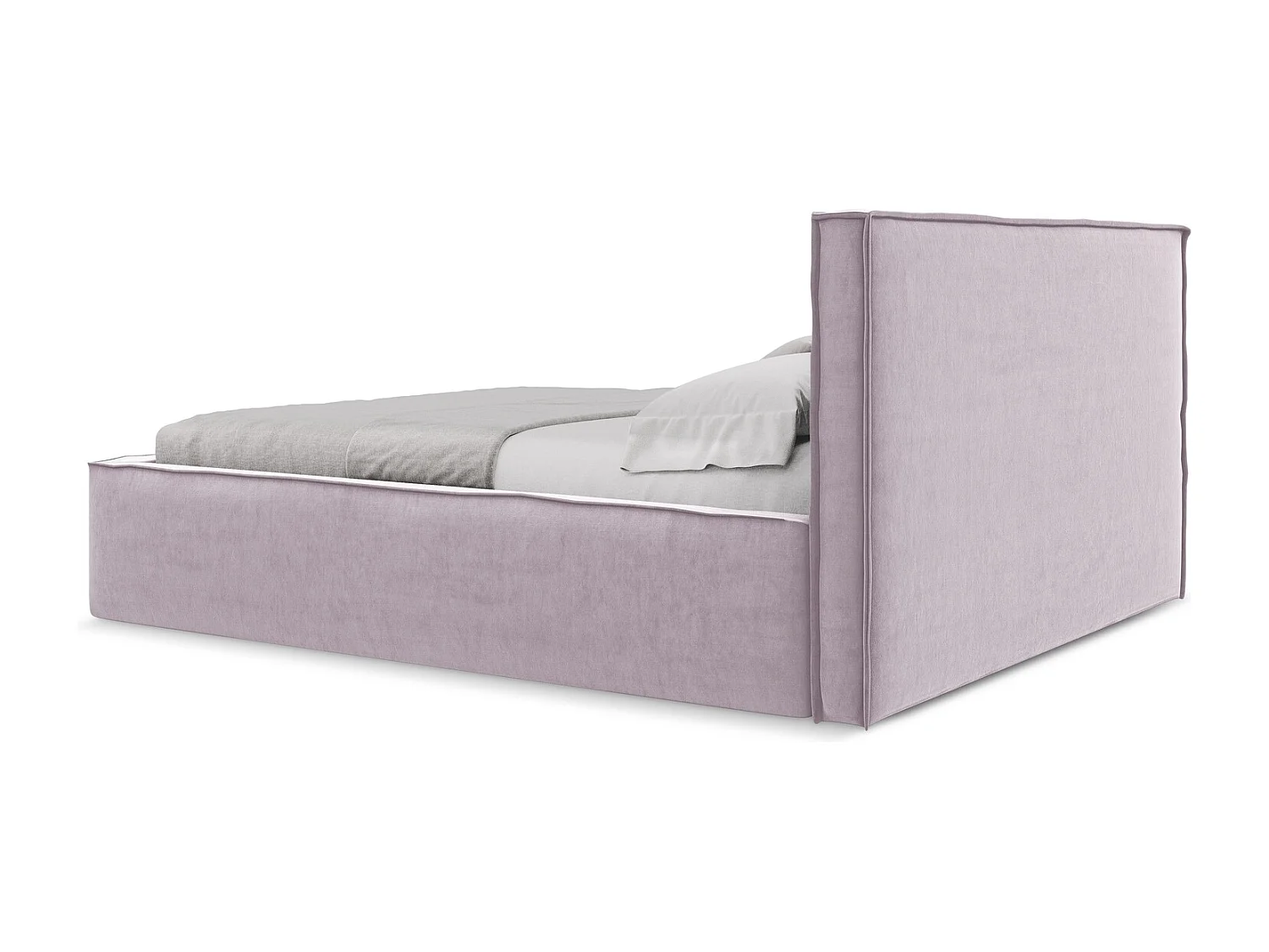 Bed met opbergruimte 180 x 228 - velours - lavendel - ANANI