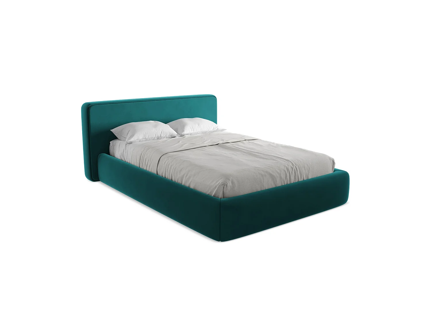 Lit coffre en velours 180 x 225 - marin - FIRENZE