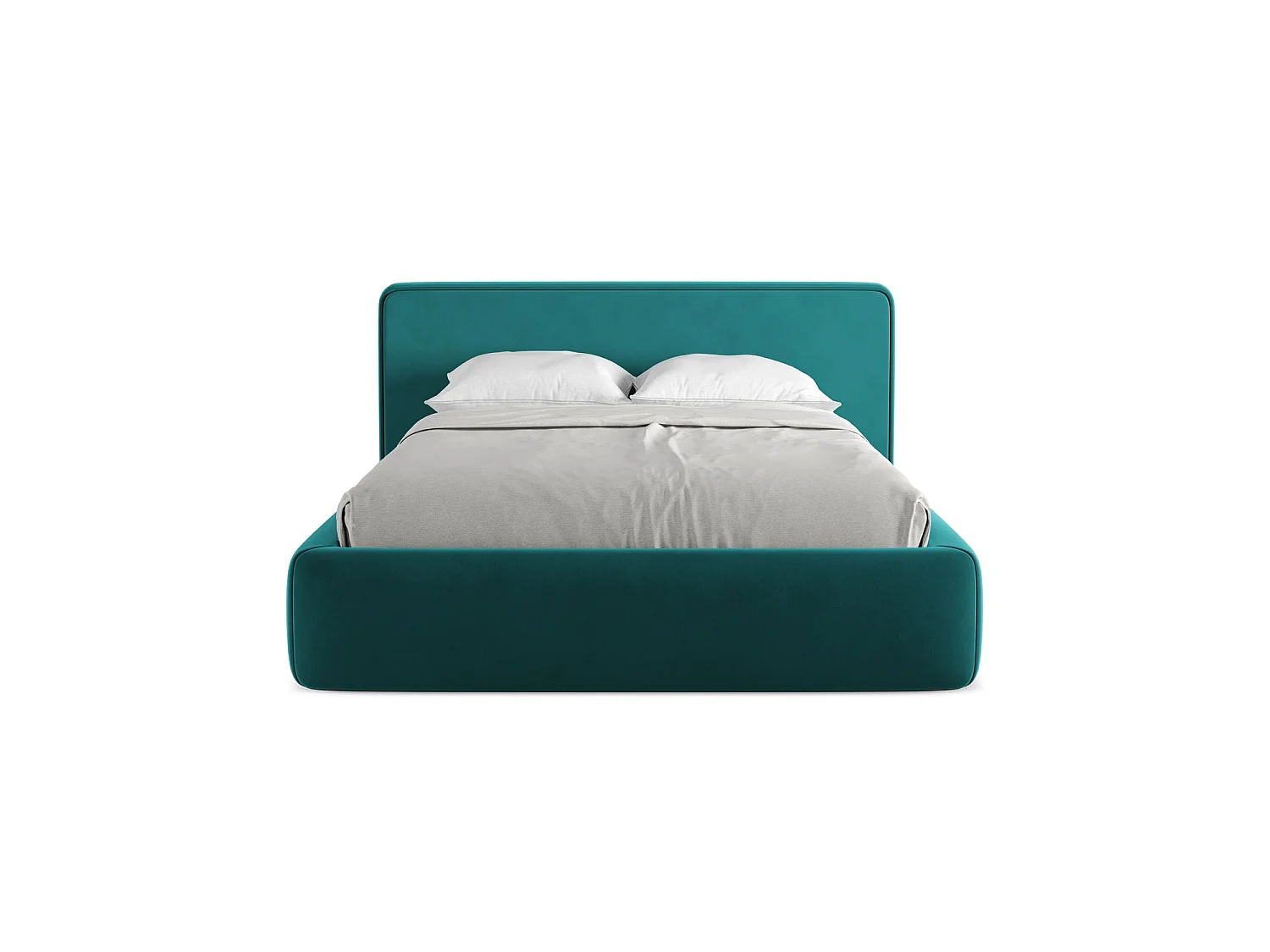 Lit coffre en velours 180 x 225 - marin - FIRENZE