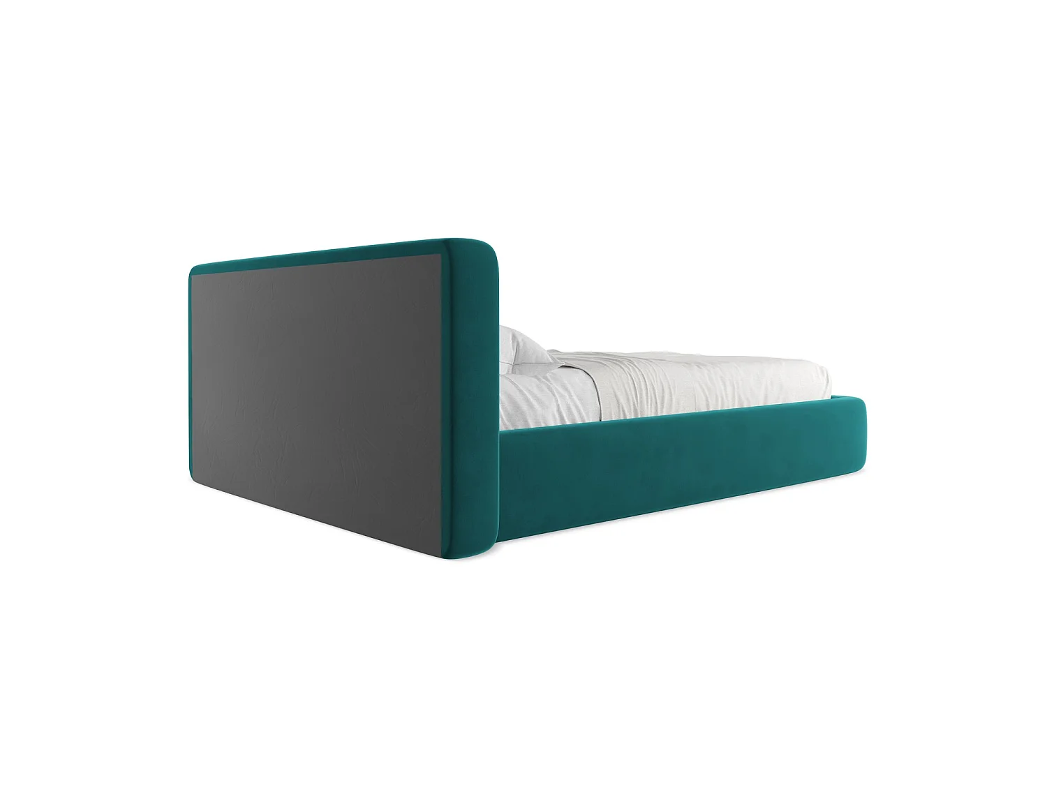 Lit coffre en velours 180 x 225 - marin - FIRENZE