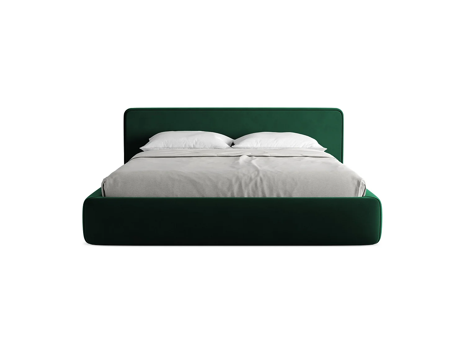 Lit coffre en velours 220 x 225 - bouteille verte - FIRENZE