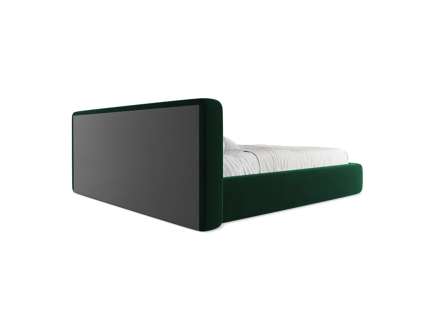 Lit coffre en velours 220 x 225 - bouteille verte - FIRENZE