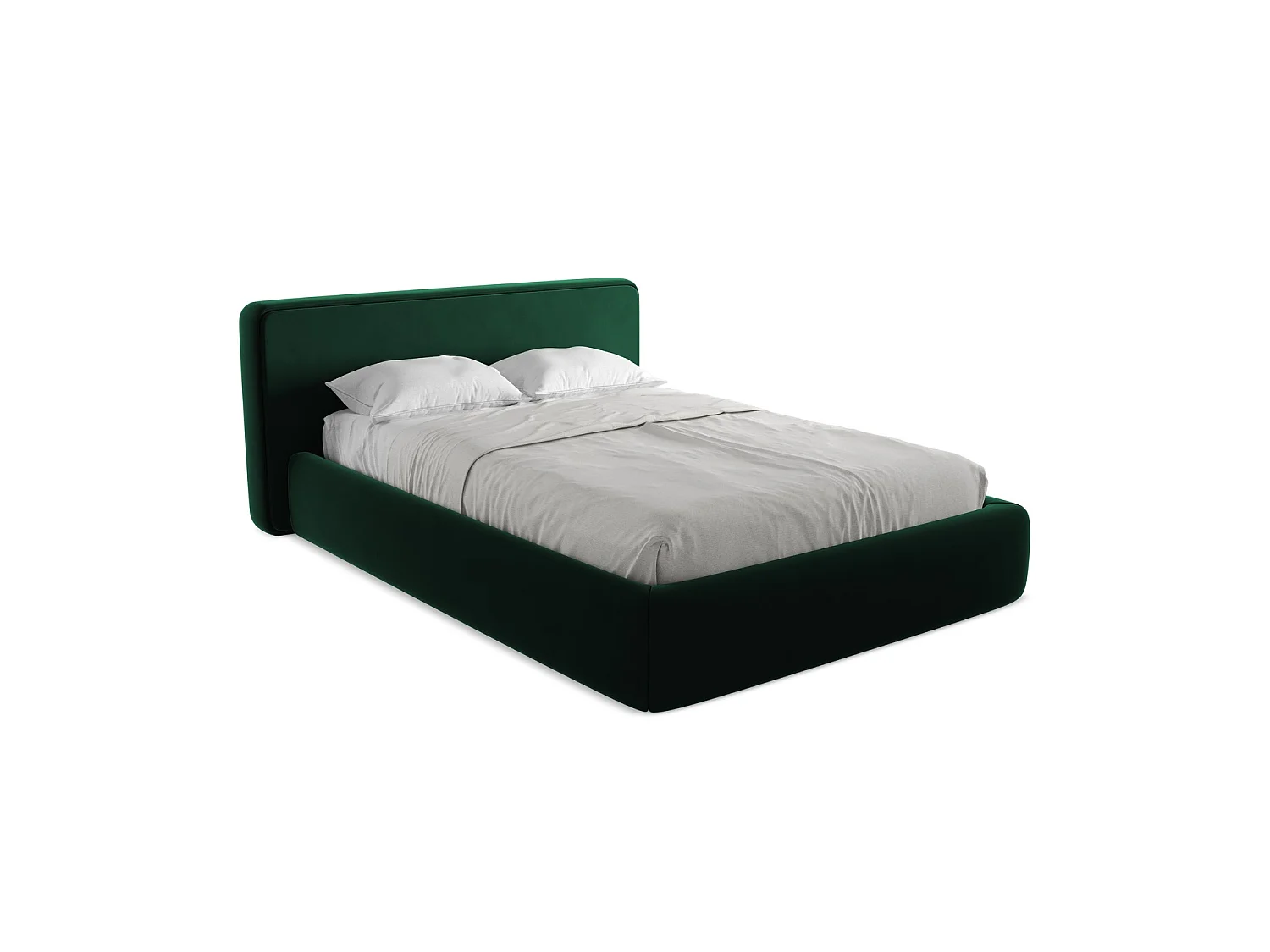 Lit coffre en velours 180 x 225 - bouteille verte - FIRENZE