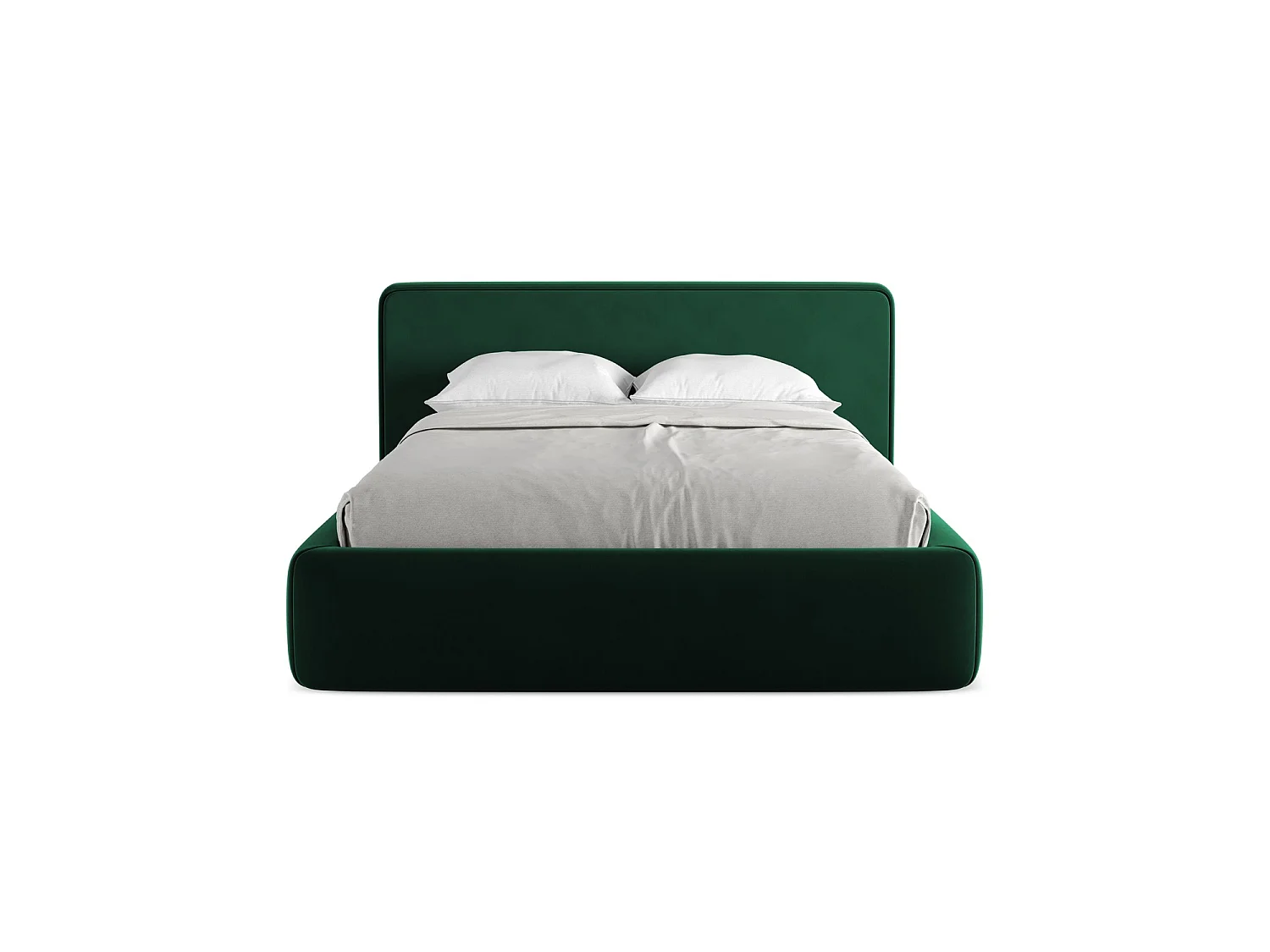 Lit coffre en velours 180 x 225 - bouteille verte - FIRENZE
