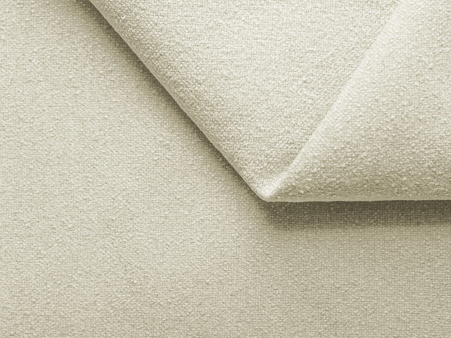 Lit coffre en tissu bouclette 140 x 200 - blanc - KIANA
