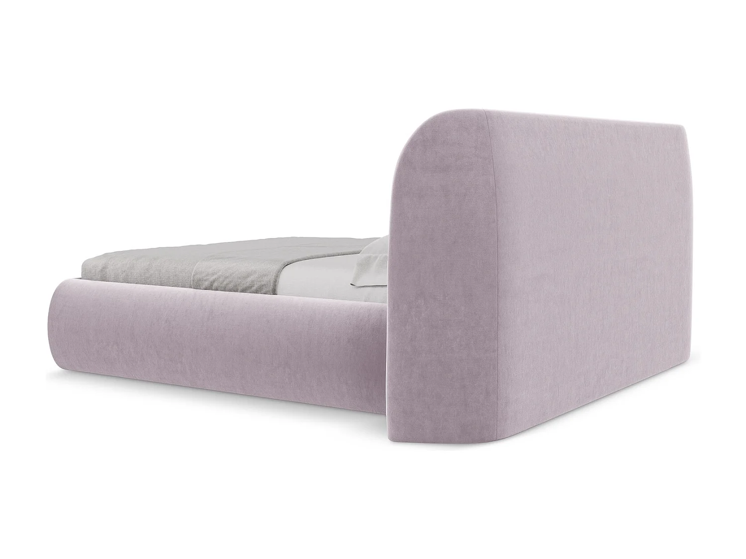 Bett mit Bettkasten - 190 x 215 - Samt - Lavendel - HAUKE
