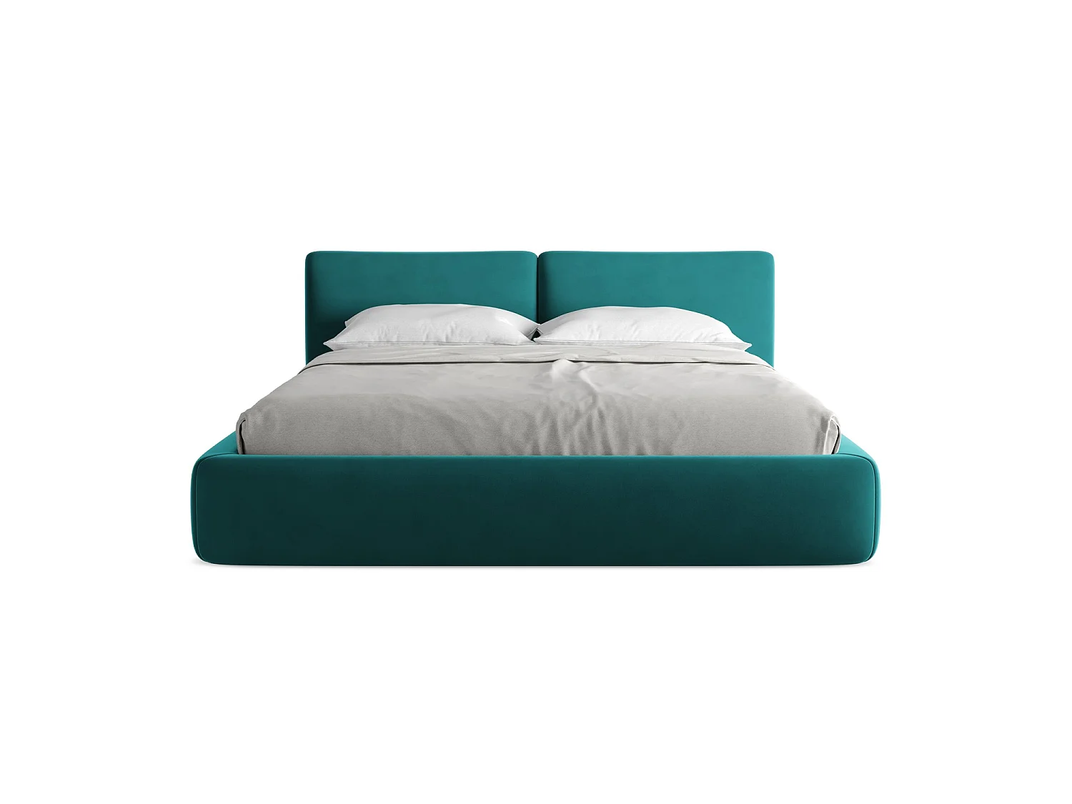 Lit coffre en velours 200 x 228 - marin - MILANO