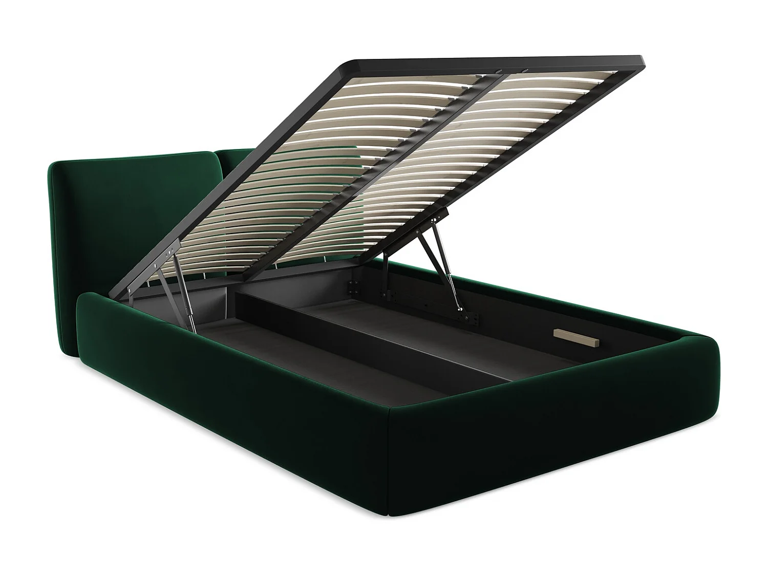 Lit coffre en velours 140 x 200 - lavande - HOKU