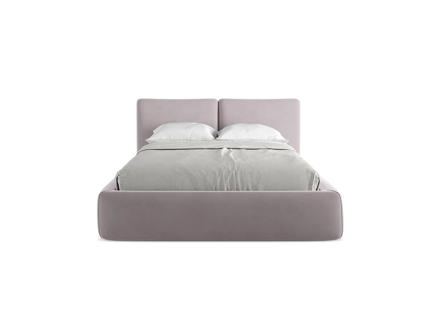 Lit coffre en velours 160 x 228 - lavande - MILANO