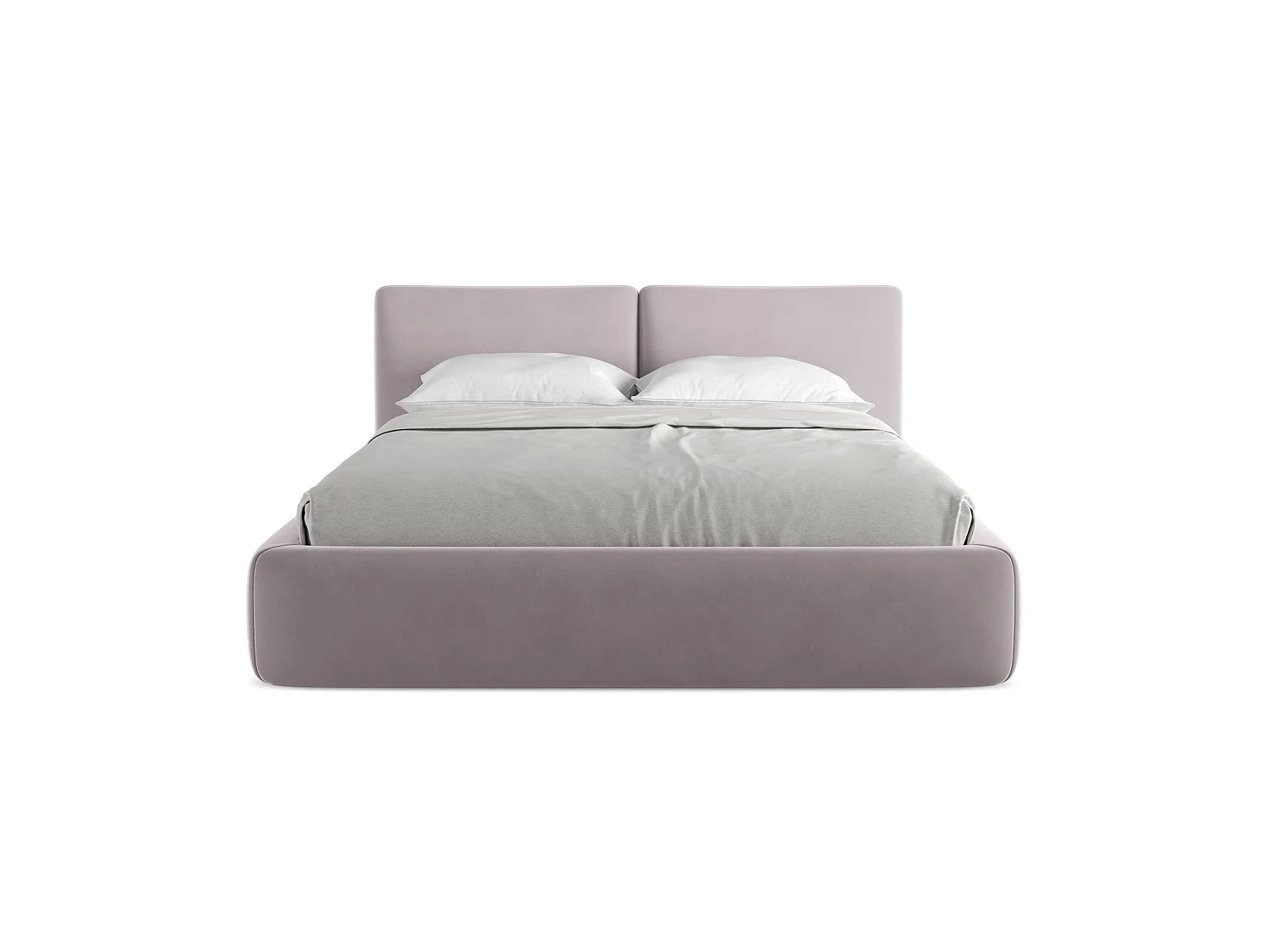 Lit coffre en velours 180 x 228 - lavande - MILANO