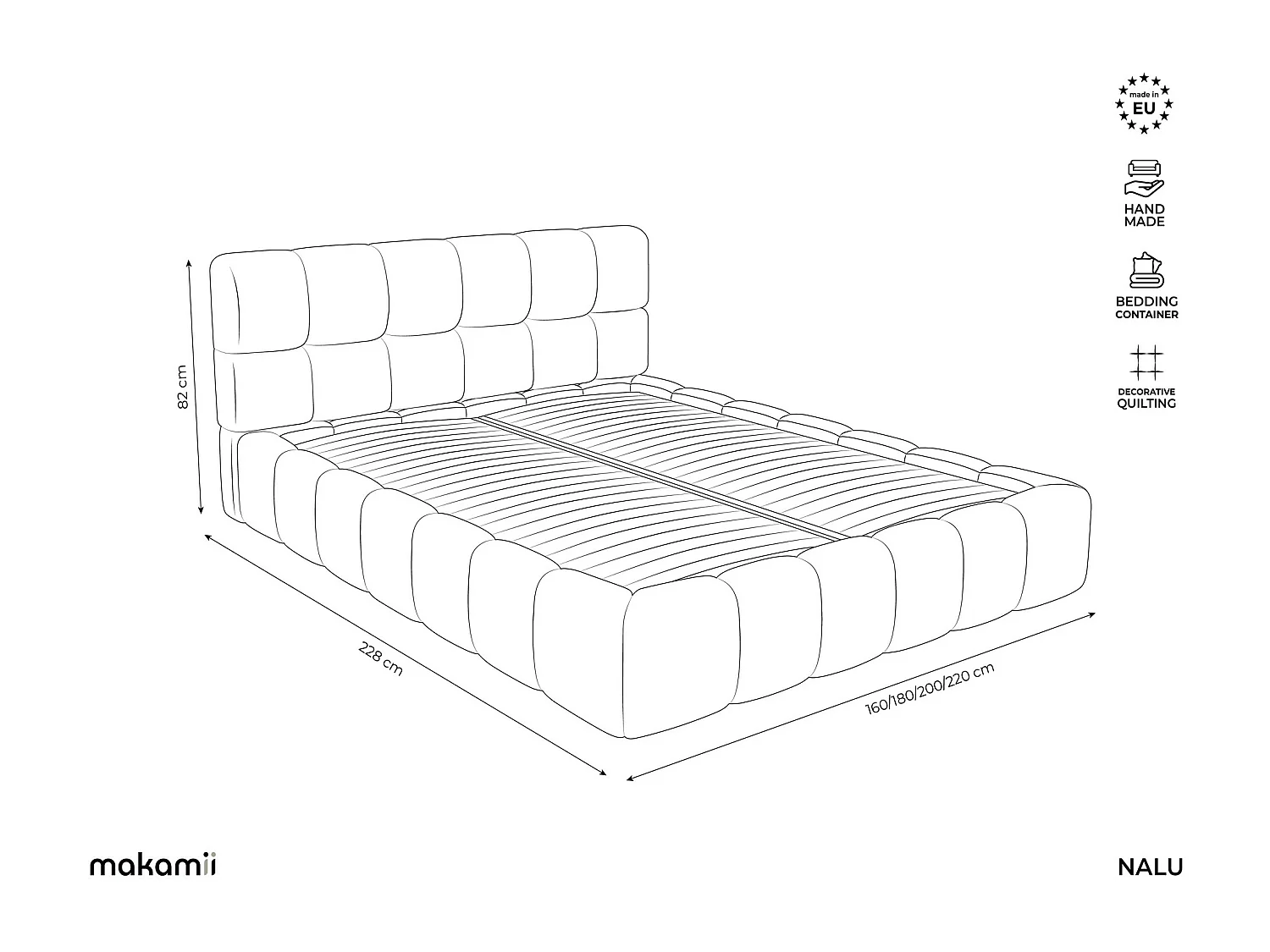 Lit coffre en tissu chenille 180 x 200 - moutarde - NALU