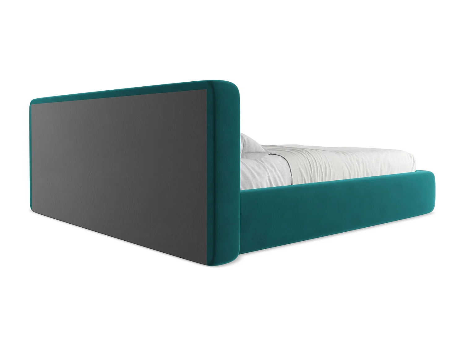 Lit coffre en velours 180 x 200 - marin - KIANA