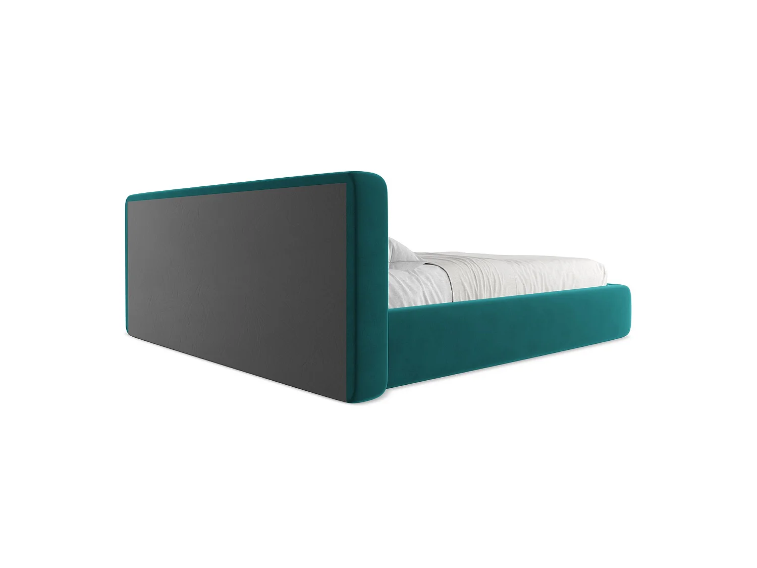 Lit coffre en velours 220 x 225 - marin - FIRENZE