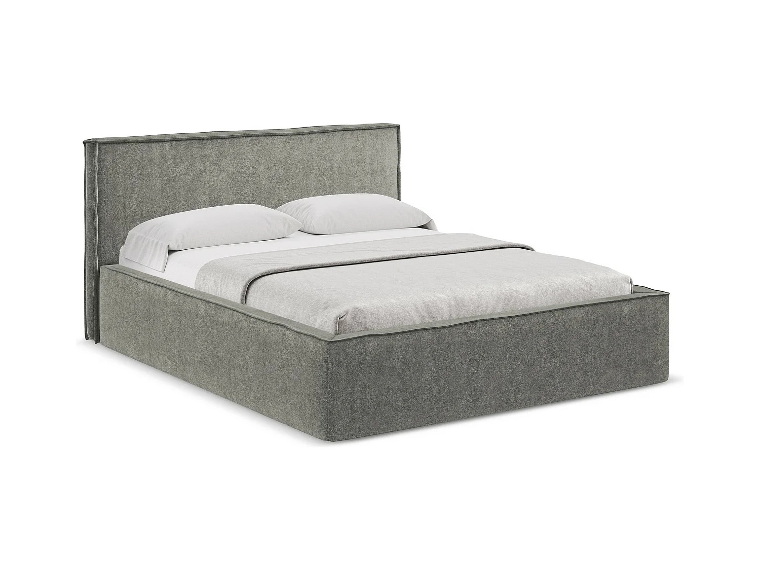 Bed met opbergruimte 160 x 228 - bouclé - olifant - ANANI
