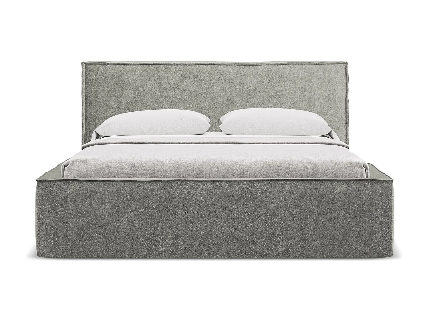 Łóżko 160 x 228 - z tkaniną boucle - słoniowy - ANANI