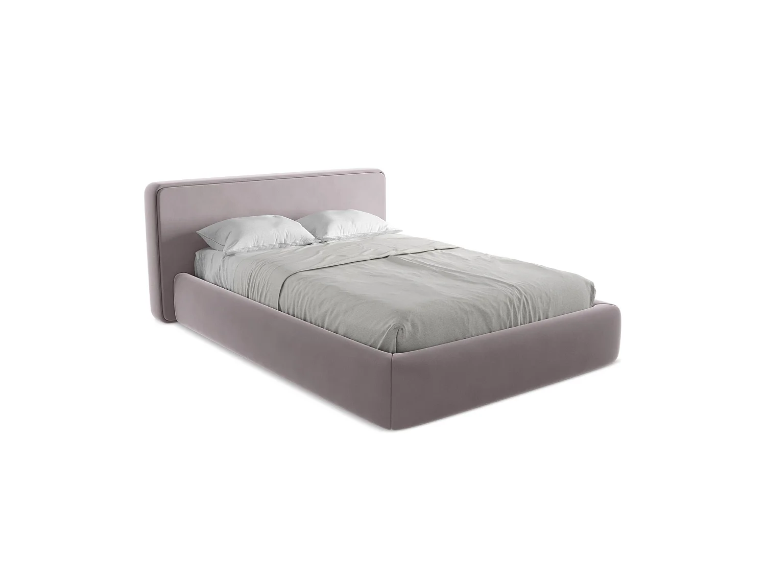 Lit coffre en velours 180 x 225 - lavande - FIRENZE