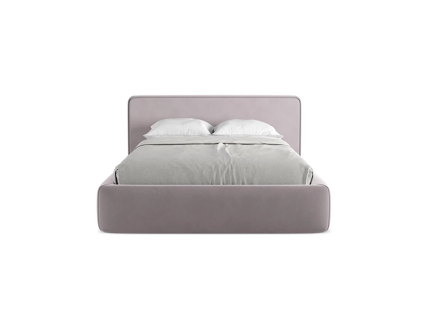 Lit coffre en velours 180 x 225 - lavande - FIRENZE