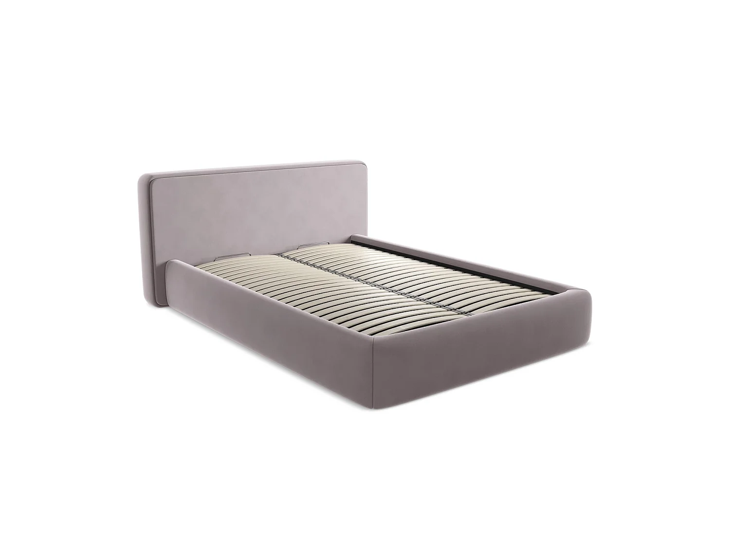 Lit coffre en velours 180 x 225 - lavande - FIRENZE