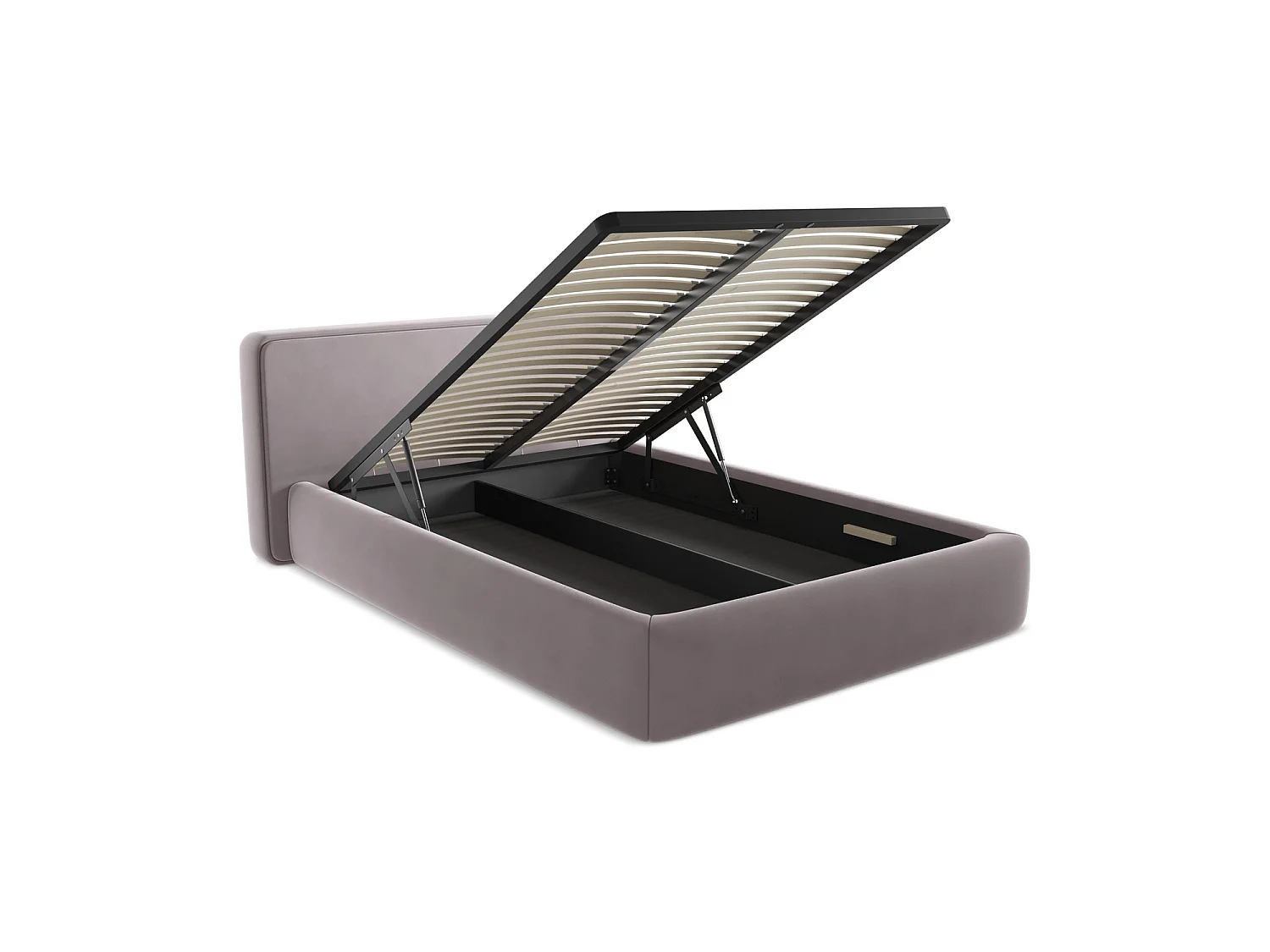 Lit coffre en velours 180 x 225 - lavande - FIRENZE