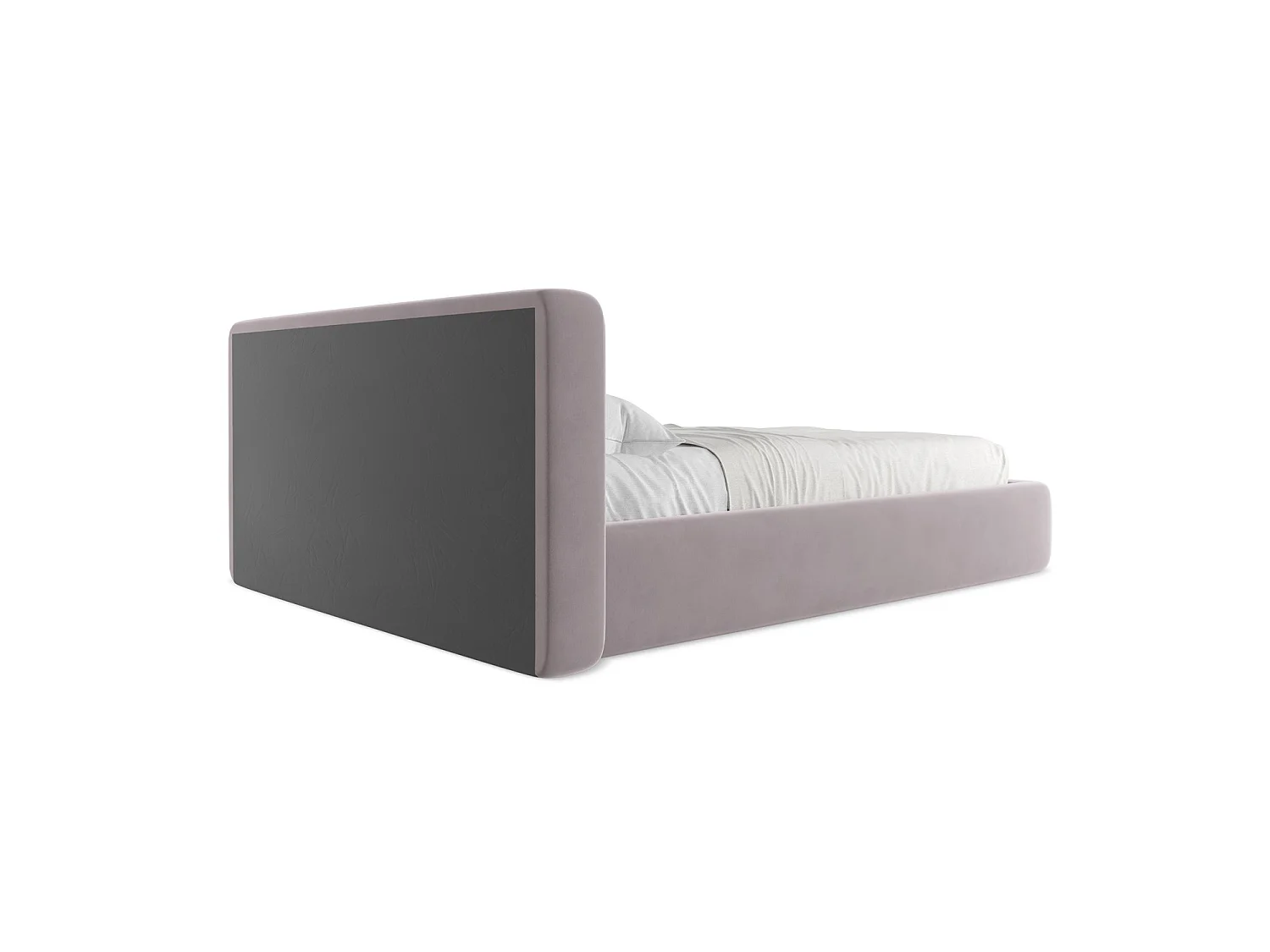 Lit coffre en velours 180 x 225 - lavande - FIRENZE