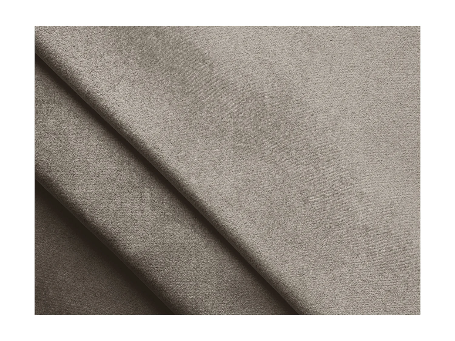 Lit coffre en velours 160 x 200 - taupe - NALU