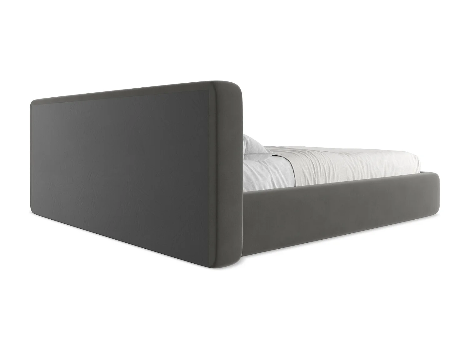 Cama com espaço de arrumação 180x200 cm em veludo - aço - KIANA