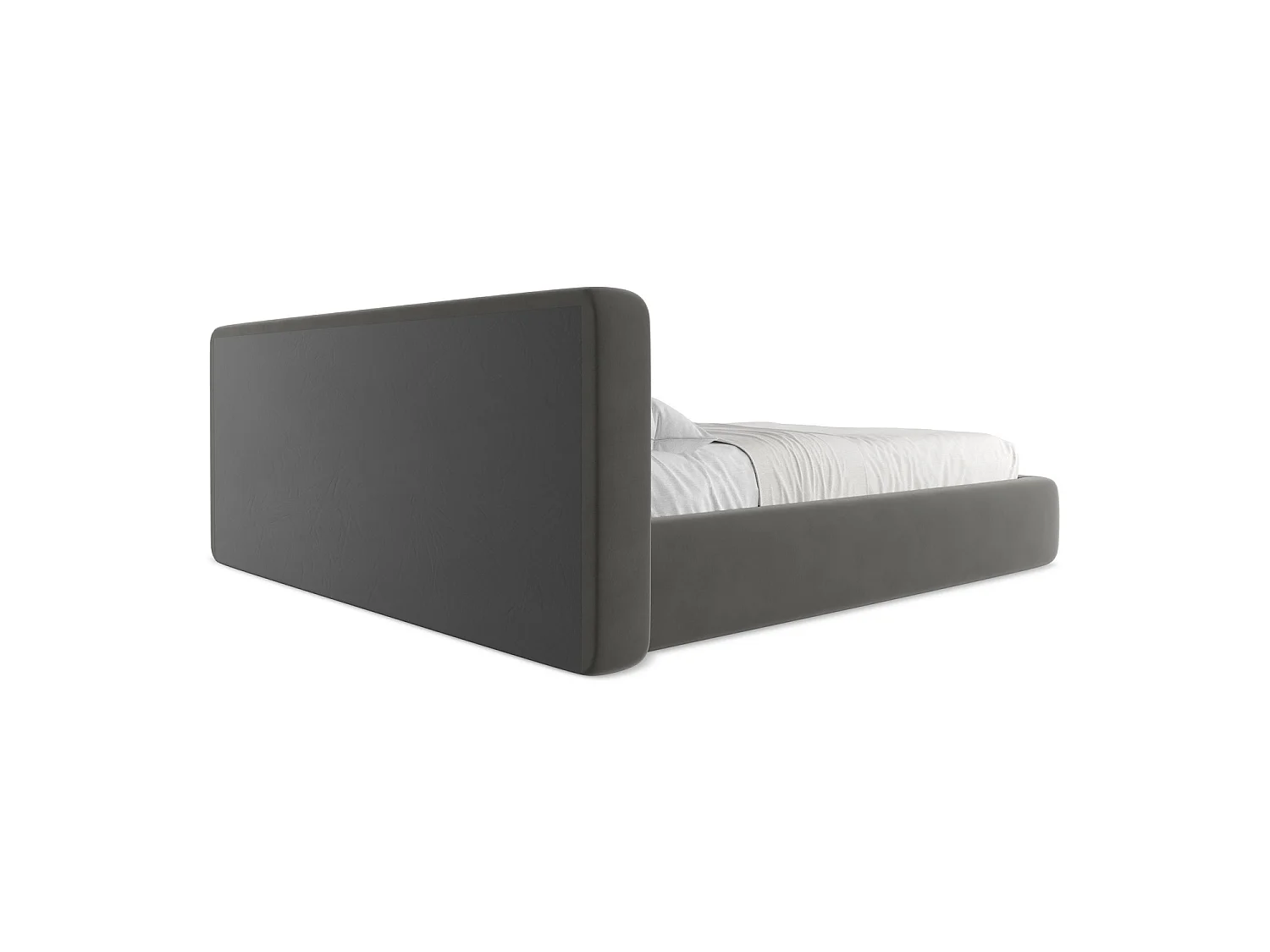 Lit coffre en velours 220 x 225 - acier - FIRENZE
