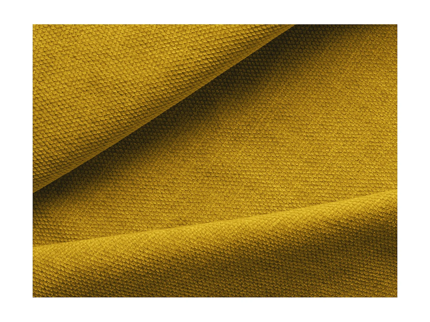 Bed met opbergruimte 190 x 215 - chenille stof - mosterd - HAUKE