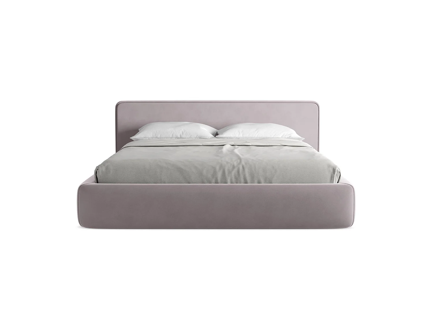 Lit coffre en velours 220 x 225 - lavande - FIRENZE