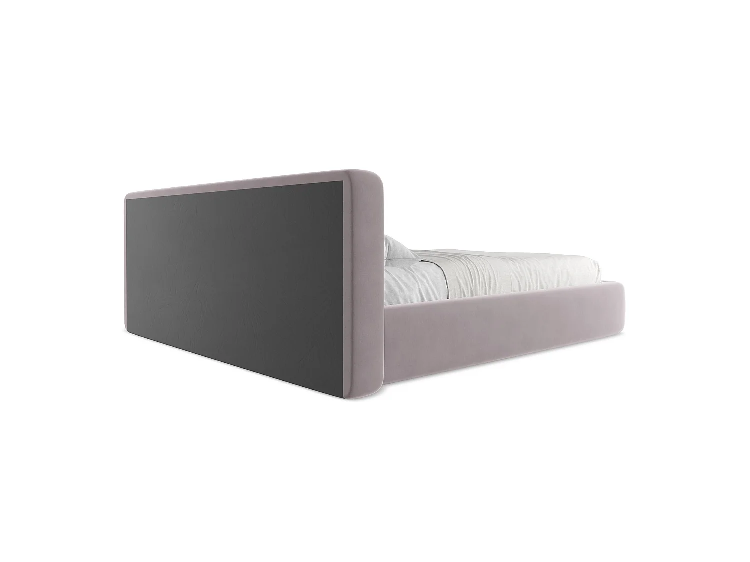 Lit coffre en velours 220 x 225 - lavande - FIRENZE