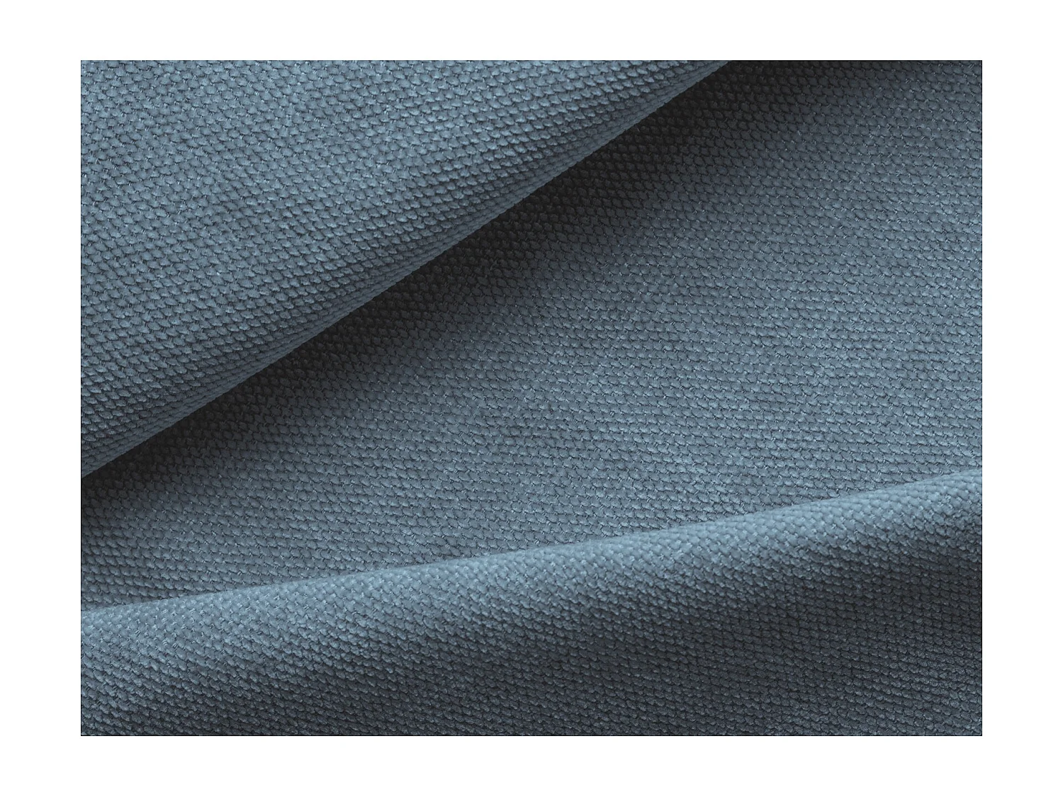 Bed met opbergruimte 190 x 215 - chenille stof - jeans - HAUKE
