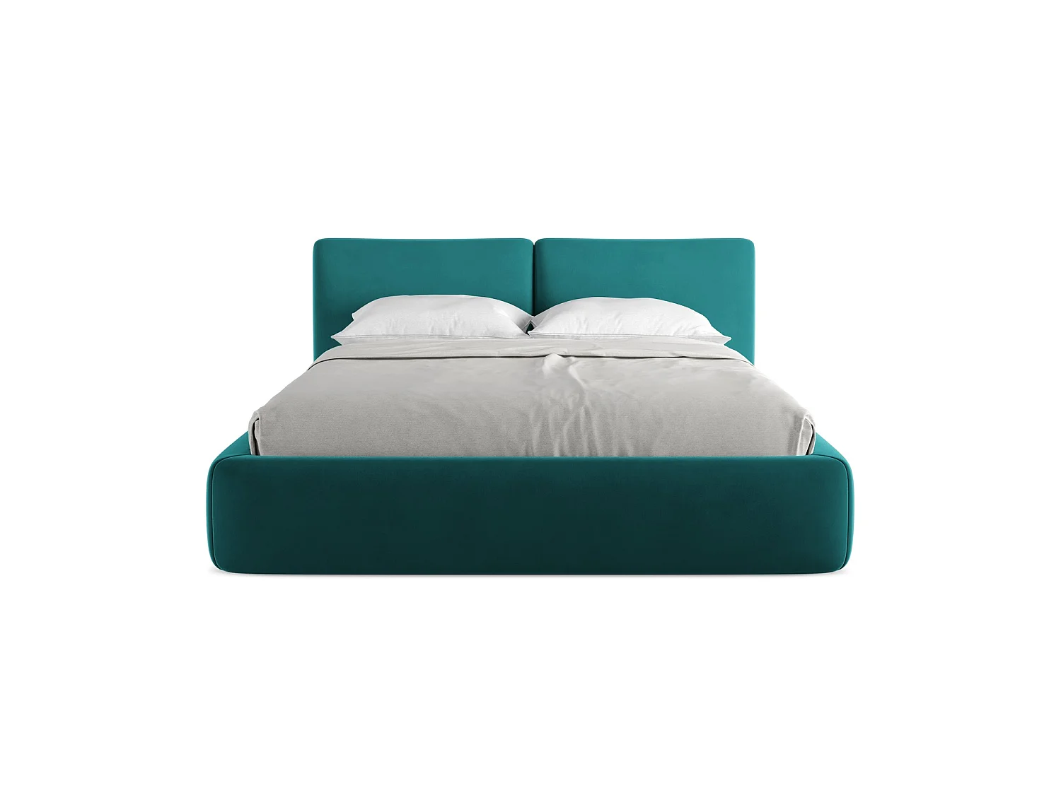 Lit coffre en velours 180 x 228 - marin - MILANO